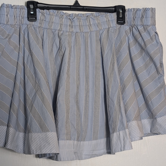 aerie XXL Light Blue Striped Boxer Skort Preppy Old Money Boxer Short Trend - Picture 8 of 10